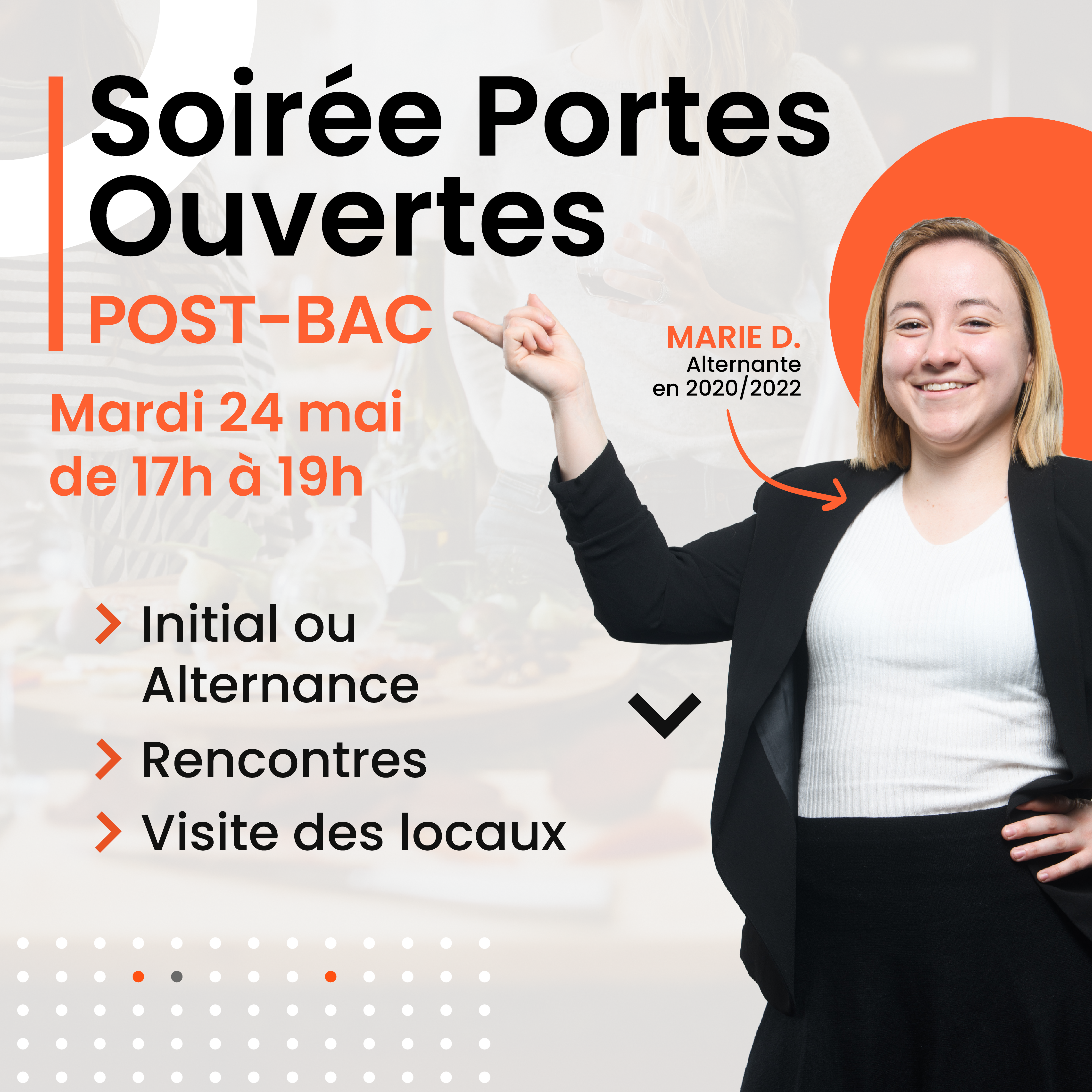 Soirée Portes Ouvertes : POST-BAC – Mardi 24 mai