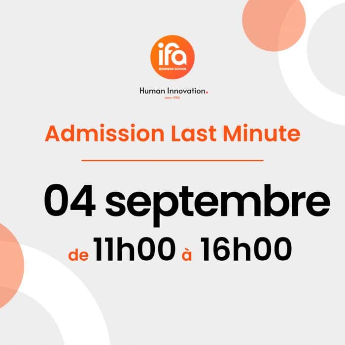 Admission Last Minute : Lundi 04 septembre de 11h à 16h